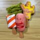A Bowl of Oden Dolls Eating Malatang with friends set Creative Play House Plush Toys Rag Dolls