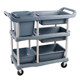 Food collection truck commercial bowl collection truck garbage hanging bucket hotel restaurant restaurant universal wheel plastic movable trolley