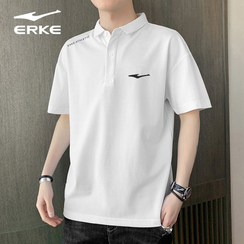 鸿星尔克短袖夏季男士polo衫运动衣 嘉梦特运动运动T恤
