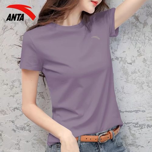 安踏冰丝短袖T恤女装夏季2025新款女士速干衣透气薄款旗舰店上衣 - 图3