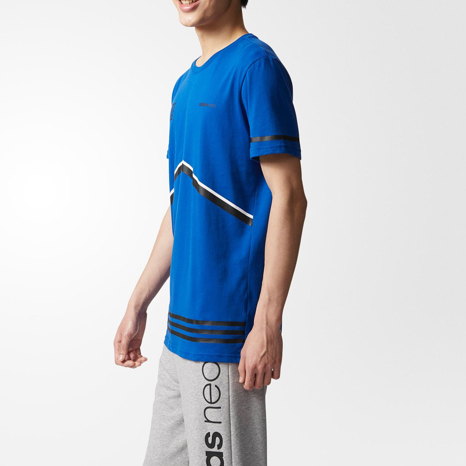Adidas/阿迪达斯正品秋季男子圆领透气休闲短袖运动T恤BR3675 - 图1