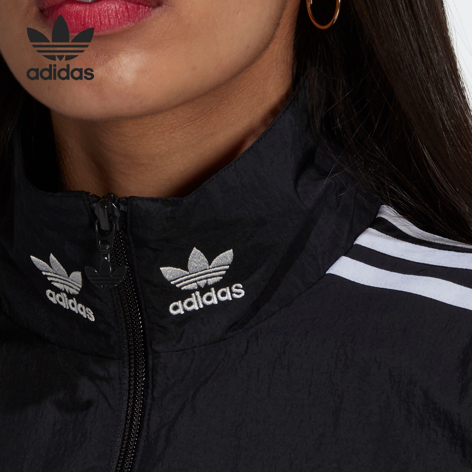 Adidas/阿迪达斯正品三叶草女时尚潮流运动棒球服夹克外套 H22875