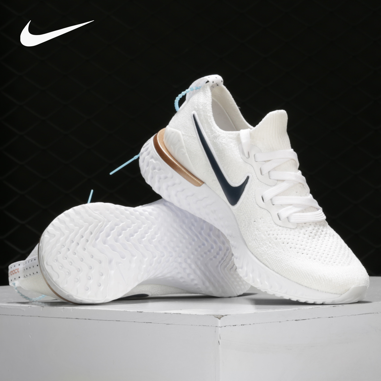 Nike/耐克正品 NIKE EPIC REACT FLYKNIT 2男女跑步鞋CI9101-100-图1