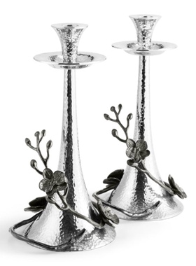 【官方授权】美国Michael Aram黑兰花纸巾架竖款银色餐桌摆件轻奢