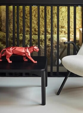 【官方正品】西班牙Lladro 雅致Panther折纸风格豹型陶瓷礼物摆件