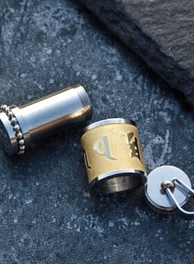 男女钛钢楞严咒项链吊坠