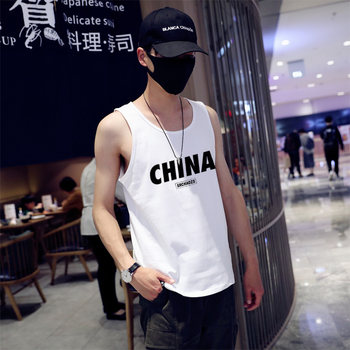 Clearance Shawn Yue ຍີ່ຫໍ້ trendy summer base cotton sweat vest sleeveless ວ່າງກິລາທ່າອ່ຽງ vest ຫາດຊາຍຊາວຫນຸ່ມ