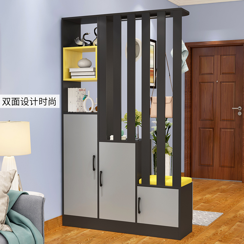进门门厅柜玄关柜鞋柜客厅入户屏风间厅隔断柜简约现代挂衣帽柜架 - 图0