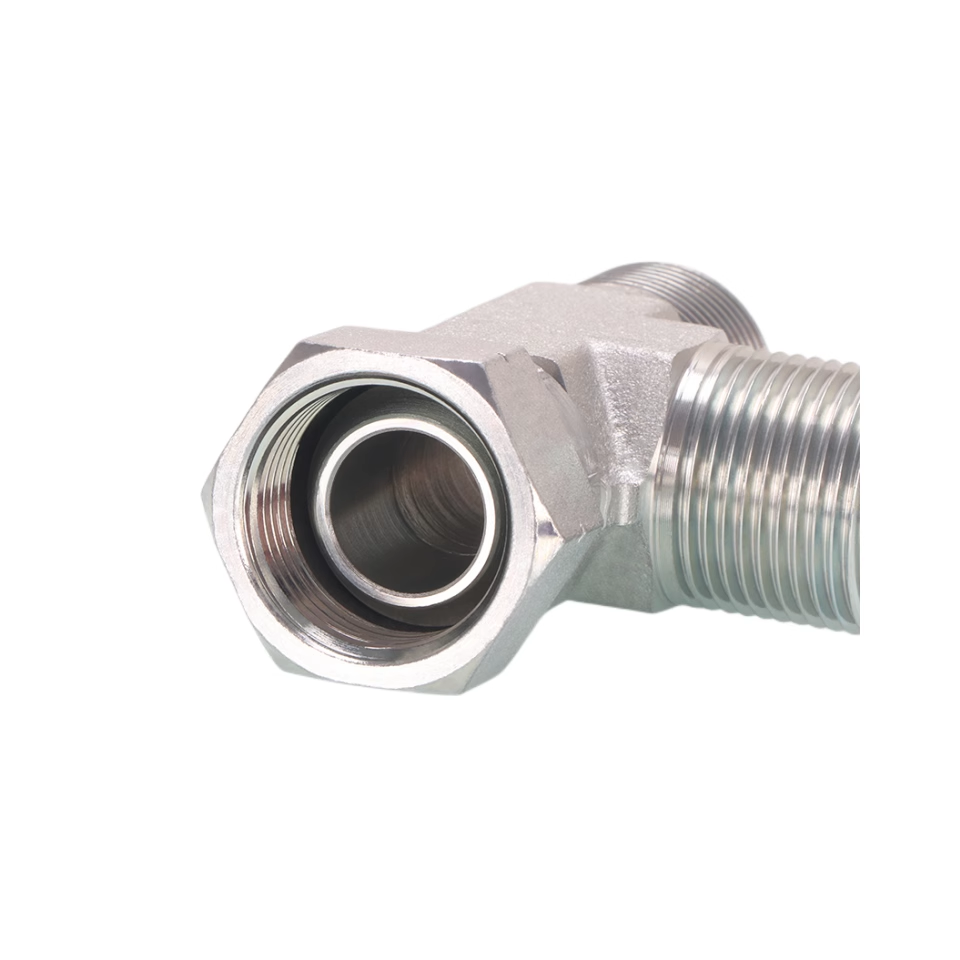 液压油管接头三通英制60°内/外锥单边内锥带扣压螺母活接三通CB,淘宝优惠券,粉丝福利购,淘宝优惠卷