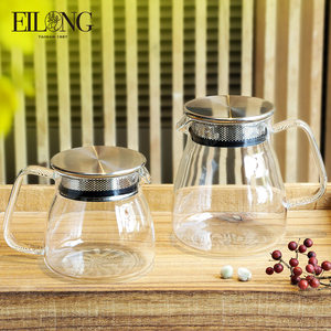 宜龙家用简约加厚高硼硅耐熱玻璃茶壶耐高温过滤泡茶壶煮茶器