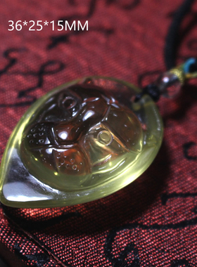 天然黄水晶老虎吊坠挂件男女本命年属鼠牛虎兔龙蛇羊猴鸡狗猪2025