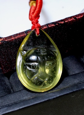 天然黄水晶老虎吊坠挂件男女本命年属鼠牛虎兔龙蛇羊猴鸡狗猪2025