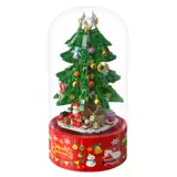 Рождественский конструктор, музыкальная шкатулка, игрушка для мальчиков и девочек, подарок на день рождения