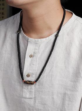 九眼天珠椰壳项链男女文玩挂脖