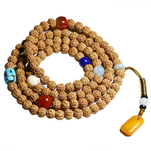 小金刚菩提子手串男女108颗手链福果地藏式佛珠项链天然文玩配饰 - 图3