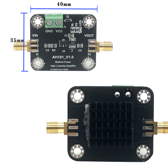 AH101模块射频放大器高线性中功率放大器 1.5GHz单电源供电-图2