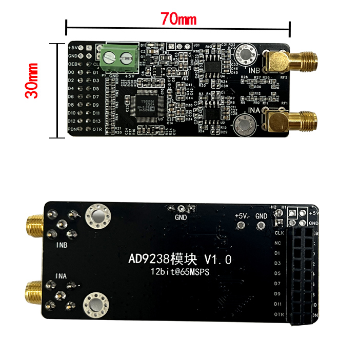 AD9238模块 双路12位65M高速ADC数据采集模数转换器模块 搭配FPGA - 图2