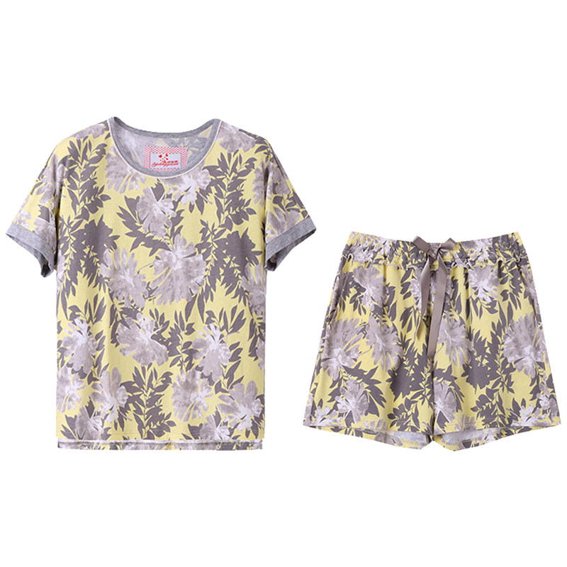 夏季短袖短裤莫代尔棉两件居家睡衣 雅婷雅雯服饰睡衣/家居服套装