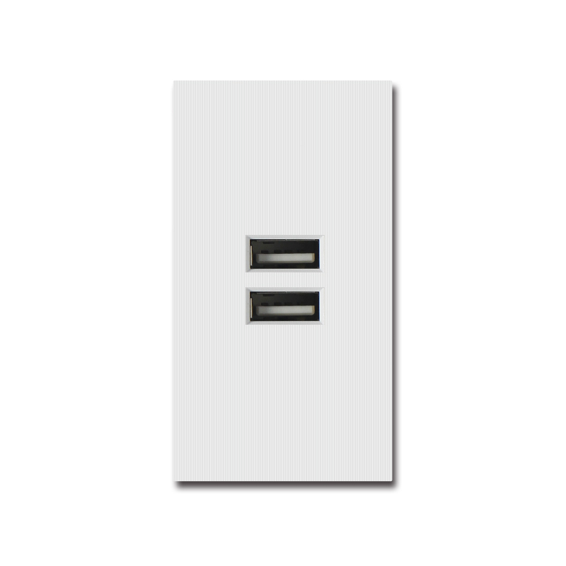 国际电工118型暗装组合拉丝白色开关插座面板功能键双USB插座模块 - 图0