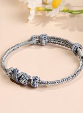 diy手绳女手工编织红绳手链可穿黄金本命年国风半成品