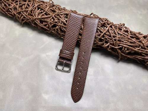 牛皮蜥蜴纹手表带薄款柔软10mm12mm14mm16mm18mm20mm22mm黑 棕 白 - 图0