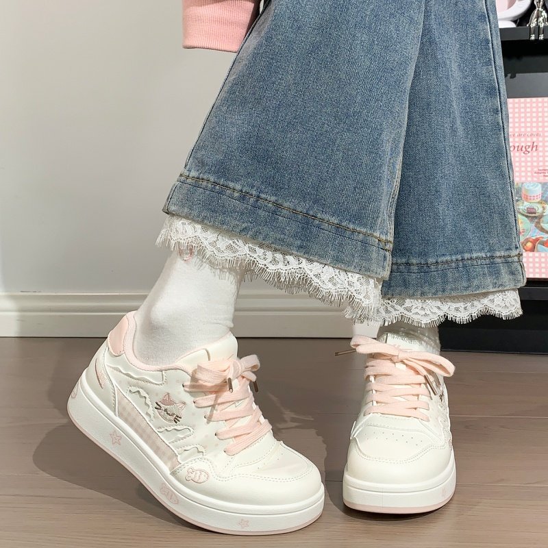 回力2026春季新款韩版休闲鞋猫咪小鱼板鞋女厚底户外校园风小白鞋,淘宝优惠券,粉丝福利购,淘宝优惠卷