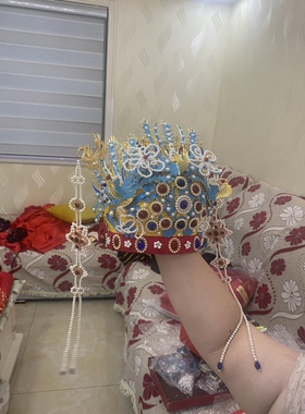 出租六龙三凤冠明制汉服婚服手工淡水珍珠头冠博缤结婚头饰定制