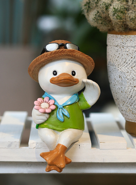 卡通可爱鸭子动物摆件庭院造景