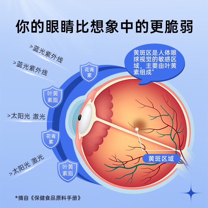 禾博士叶黄素酯蓝莓片3岁以上儿童学生中老年眼营养片旗舰店正品