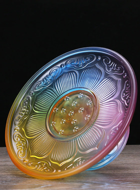 琉璃观音供盘客厅摆件佛具用品