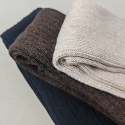 秋冬季女士纯棉长筒袜纯色双针简约百搭及膝小腿高筒袜子库存清货 - 图0