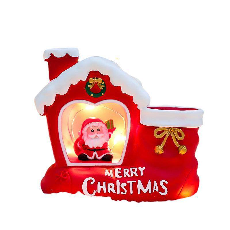 圣诞节老人笔筒笔插多功能小夜灯桌面摆件平安夜礼物送男女生儿童,淘宝优惠券,粉丝福利购,淘宝优惠卷