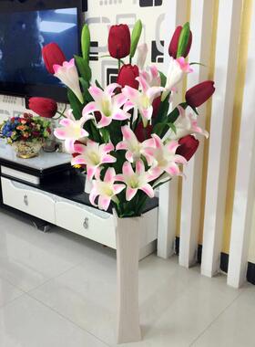 仿真花艺郁金香水百合居家落地