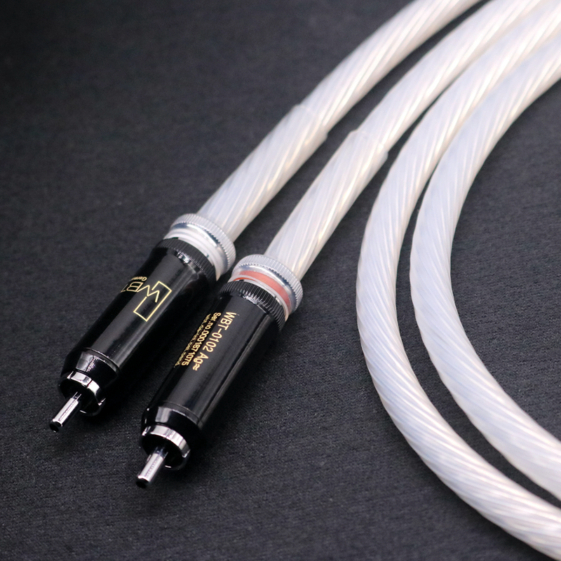 荷蘭純銀5NOCC發燒音箱CD機音訊線 HIFI雙RCA音響膽機功放訊號線