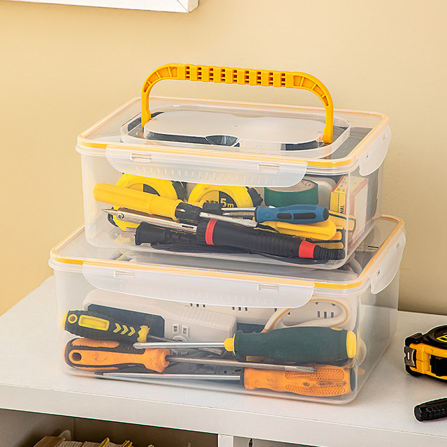 Hardware tool storage box portable electrician maintenance tool box home multi-function wrench screwdriver finishing box