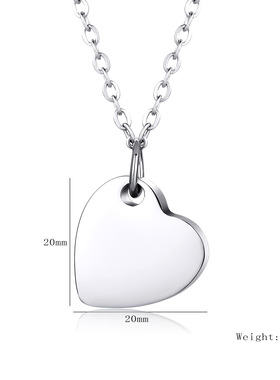 可打开爱心不锈钢纪念亲人项链