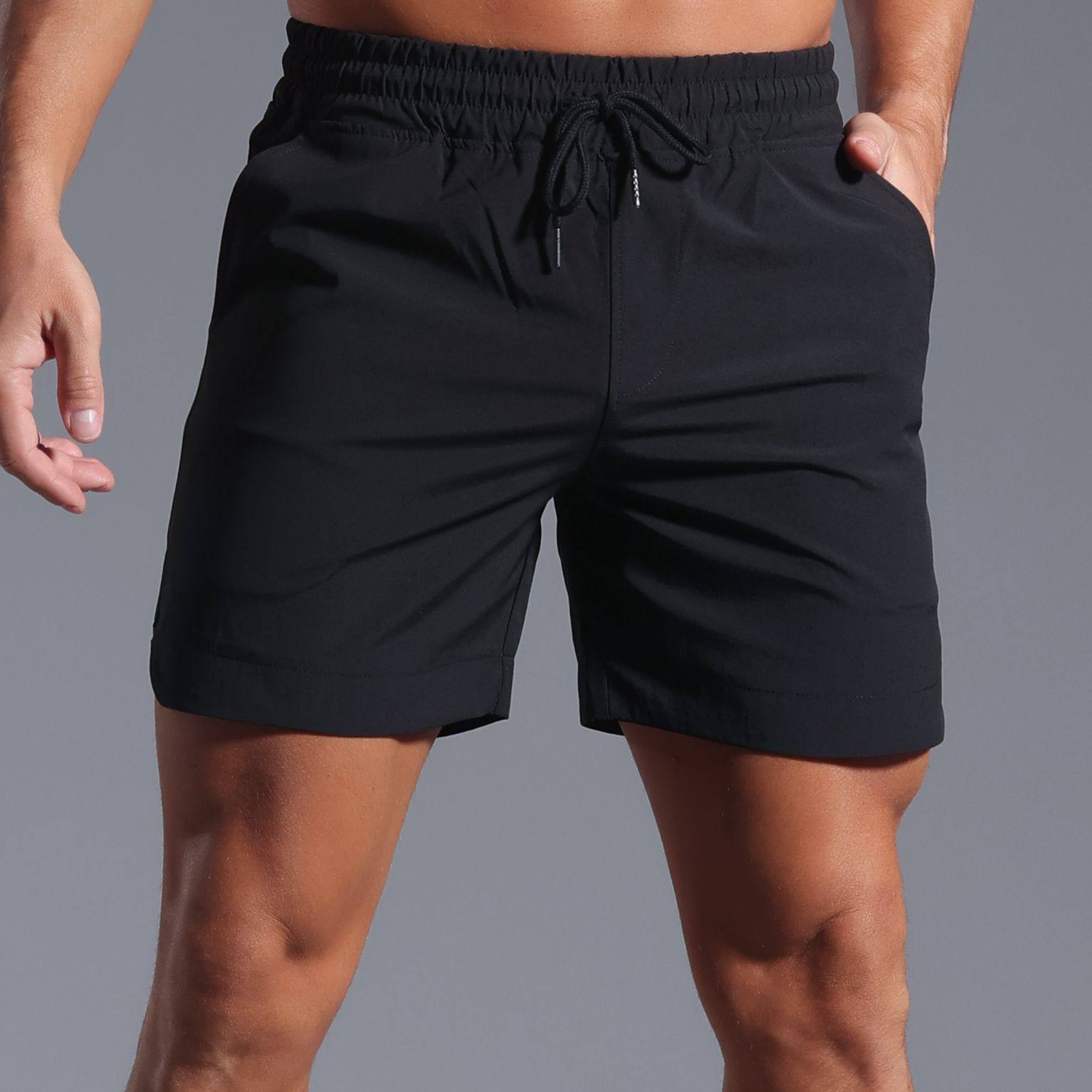 开衩速干弹力运动短裤男士松紧腰三分裤百搭3分裤健身男短裤衩子,淘宝优惠券,粉丝福利购,淘宝优惠卷