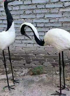 仿真大号白鹤模型摆件仙鹤装饰品客厅玄关办公室桌面摆放工艺品