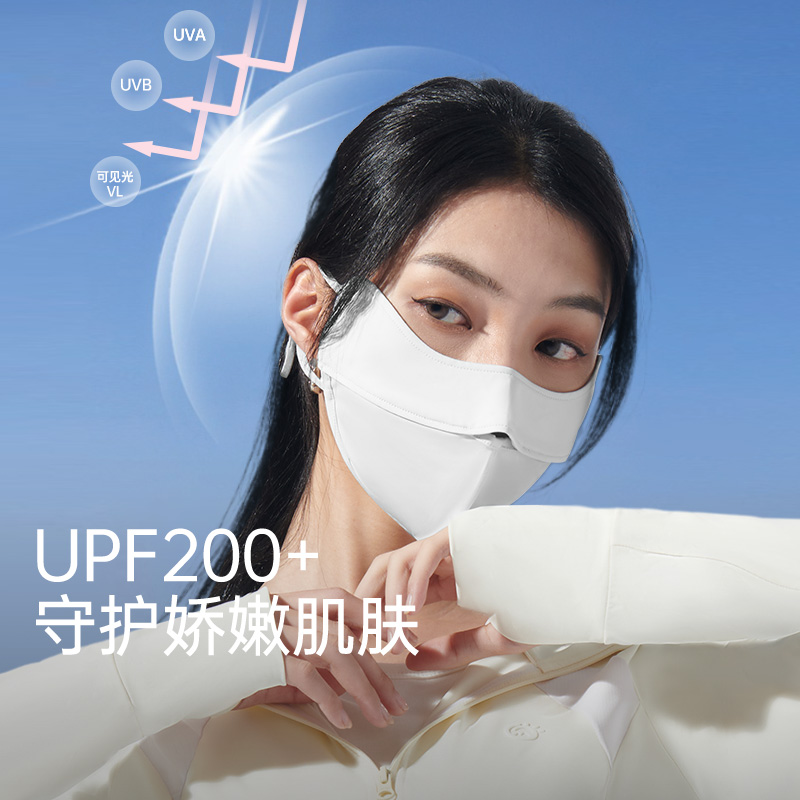 UPF200探拓户外夏立体冰丝防晒口罩全脸防紫外线女护眼角透气面罩-图1