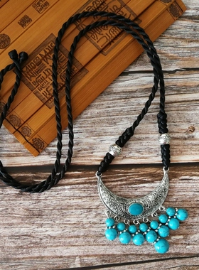 民族风云南西藏特色松石复古项链