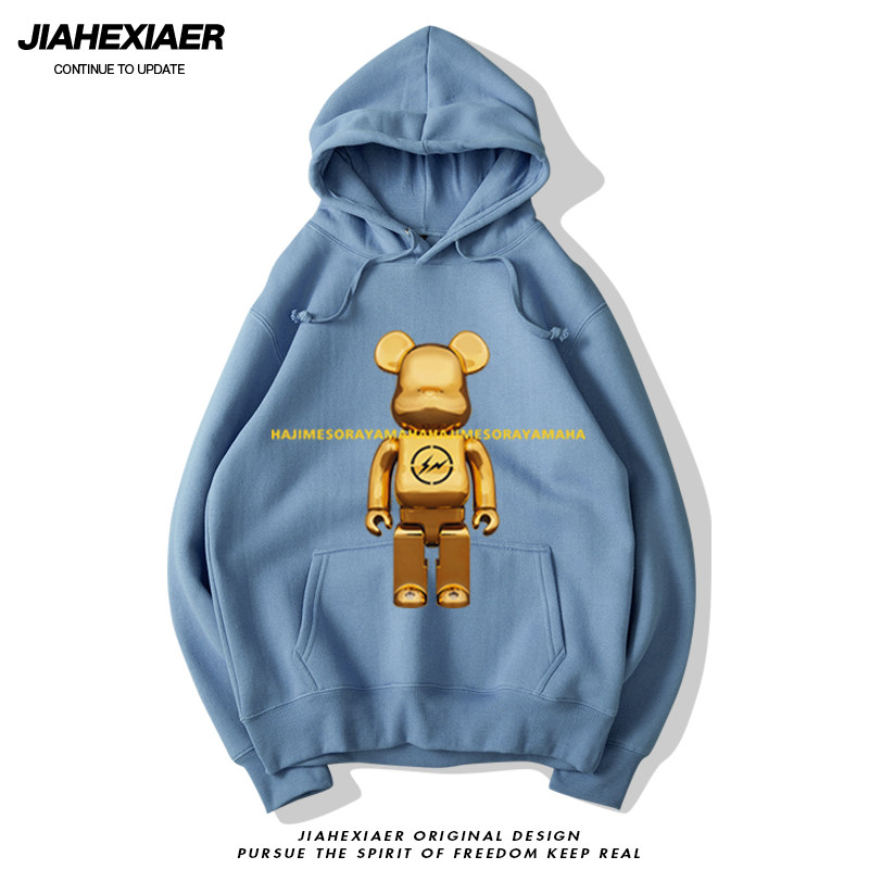 秋季男士连帽潮牌加绒宽松套头卫衣 加赫夏尔卫衣