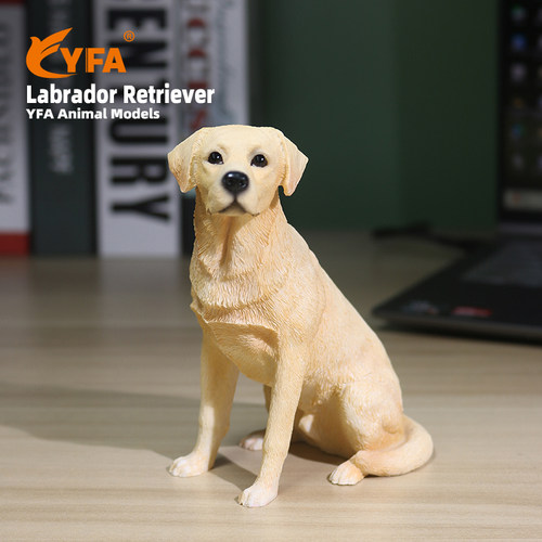 吉佳美YFA模玩拉布拉多犬坐姿仿真狗模型车载摆件收藏纪念工艺品 - 图1