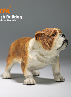 YFA英斗牛犬仿真狗模型车载摆件