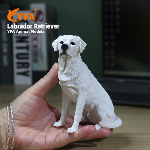 吉佳美YFA模玩拉布拉多犬坐姿仿真狗模型车载摆件收藏纪念工艺品 - 图0
