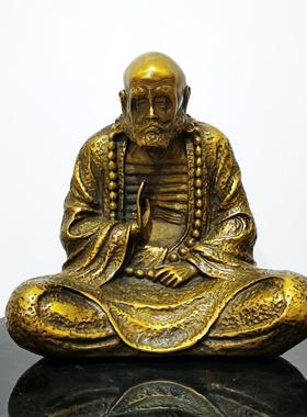 纯铜达摩佛像摆件大号