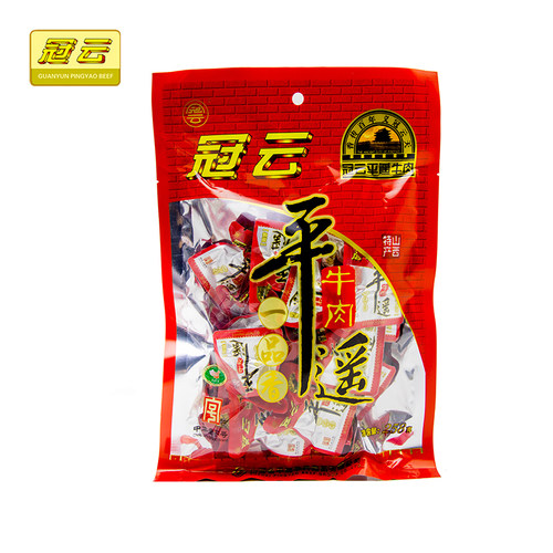 山西特产冠云平遥牛肉258g小包装手撕休闲零食小吃即食真空熟食 - 图0