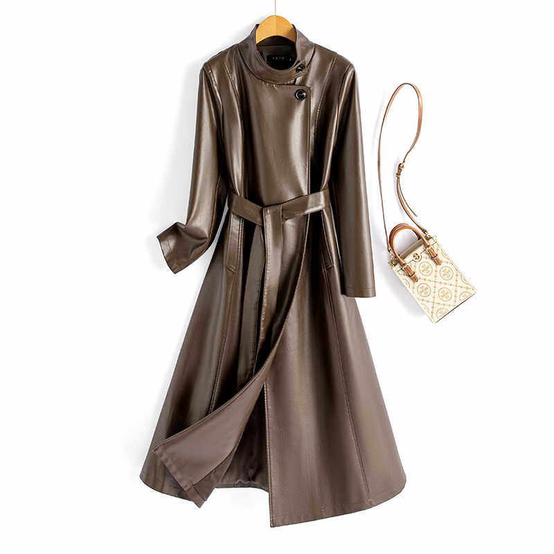 真皮皮衣女绵羊皮中长款修身显瘦2024新款海宁高端气质皮风衣外套,淘宝优惠券,粉丝福利购,淘宝优惠卷