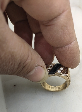 49满29元包邮  复古打标戒指  9码