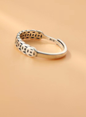 中古钱币戒指旺财运聚财铜钱指环