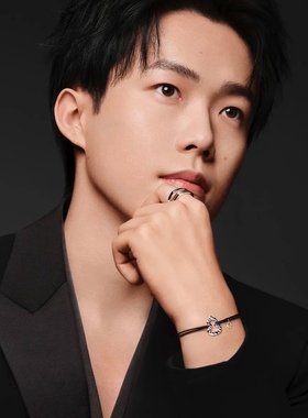 王楚钦同款麒麟葫芦红绳手链男高级感张艺兴同款铆钉黑绳手环男士